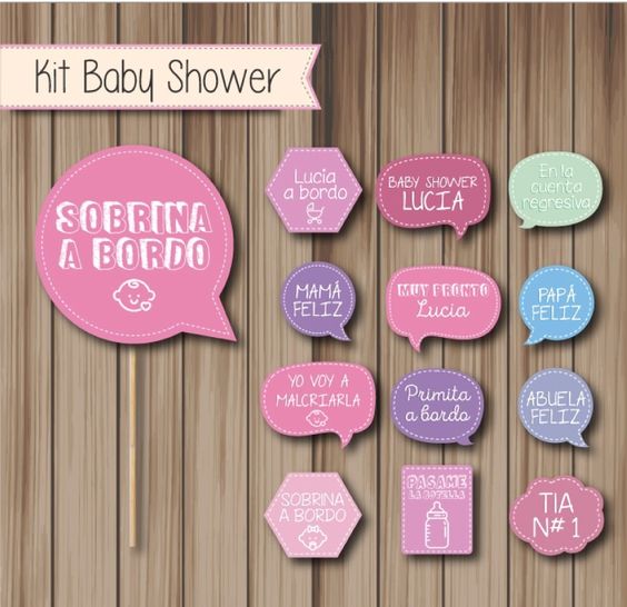 accesorios para fotos photocall baby shower