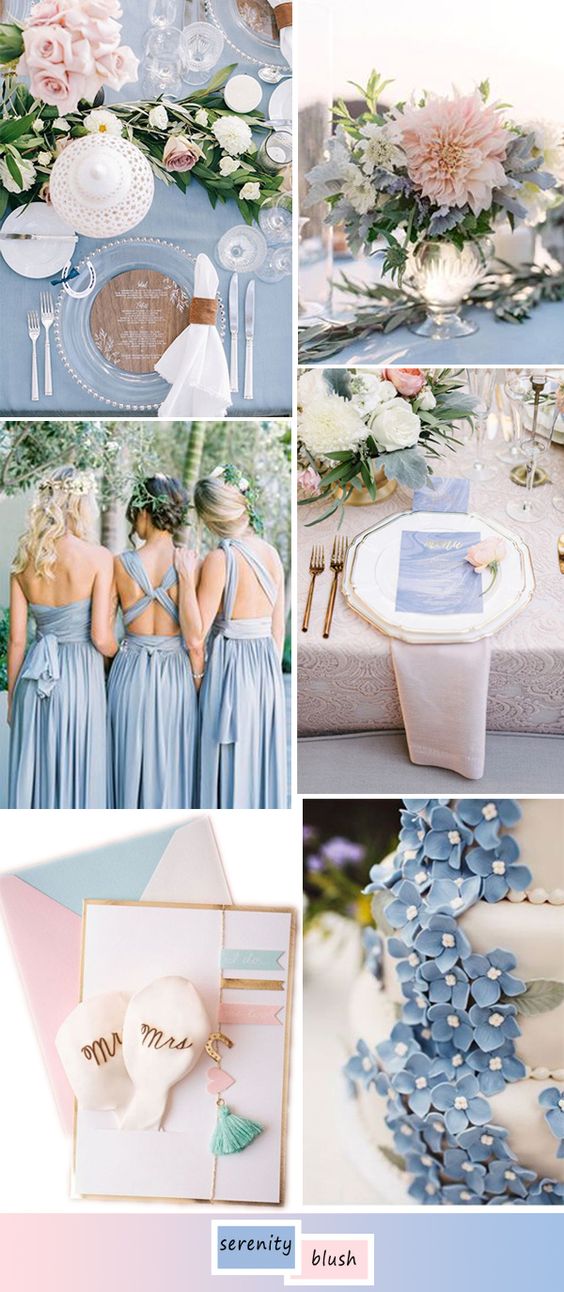 color azul lavanda para decorar fiestas y bodas