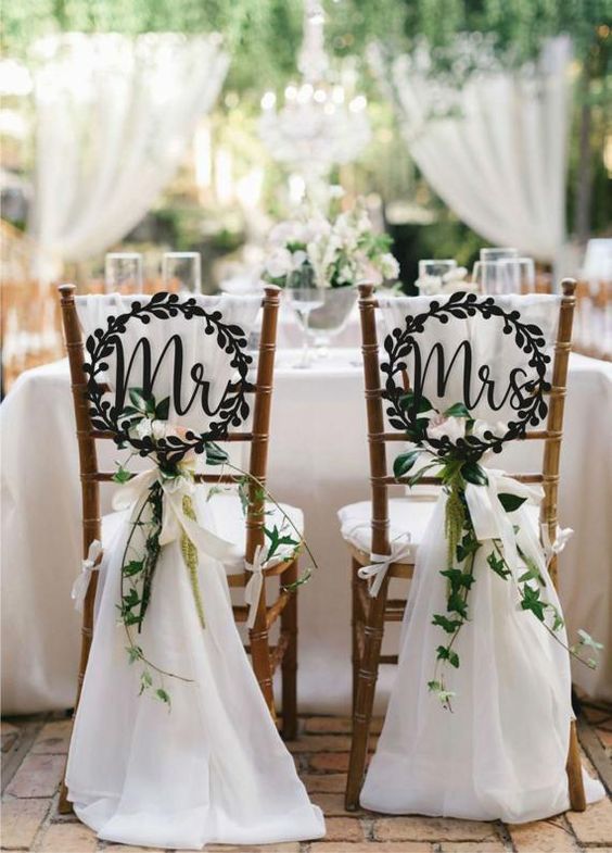decoracion de sillas para bodas