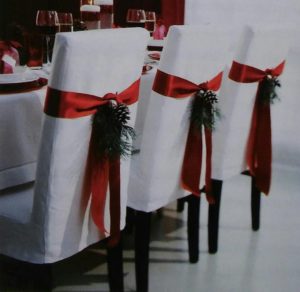 decoracion de sillas para fiestas y eventos para navidad