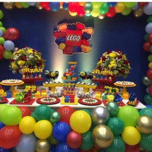 ideas para decorar fiesta infantil de lego para niños