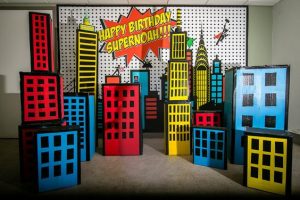 backdrops para fiesta infantil de super heroes