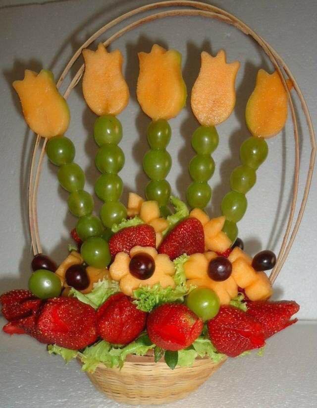 brochetas para fiestas con frutas