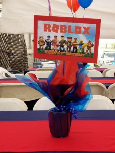 centros de mesa para fiesta tematica de roblox para niños