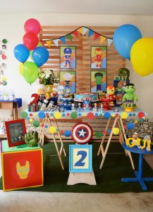 decoracin para fiesta infantil de super heroes
