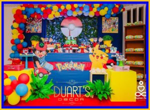 decoracion fiesta temática de pokemon