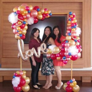 marcos de globos de cumpleaños para mujeres