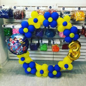 marcos de globos para fiestas de paw patrol