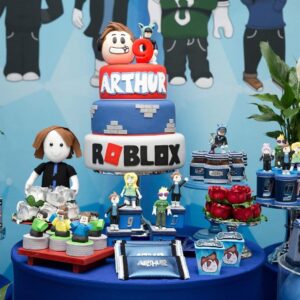 pastel para fiesta tematica de roblox para niños