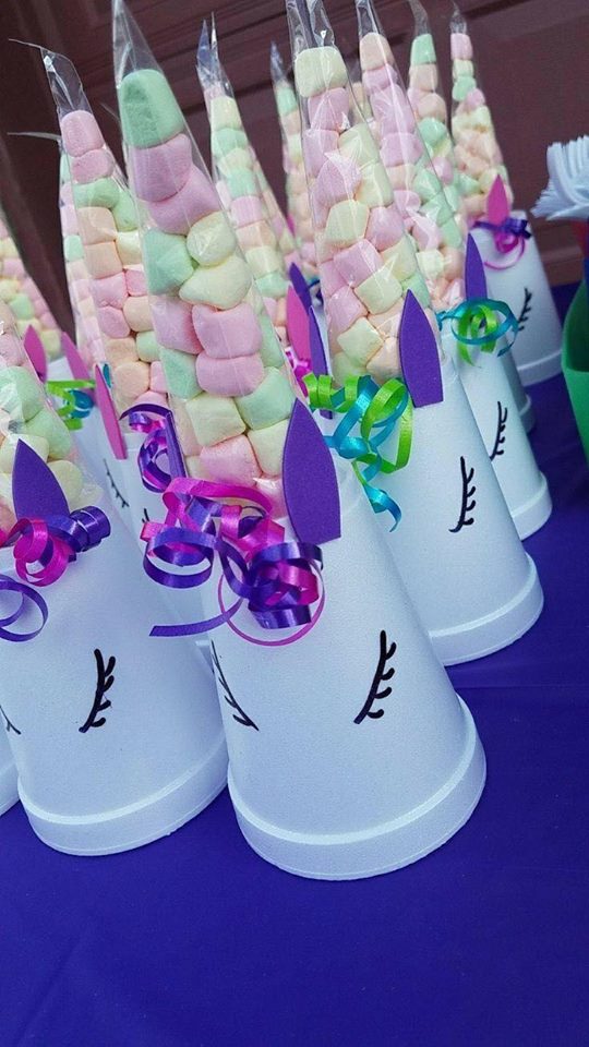 dulces para la mesa de dulces de unicornio para niña