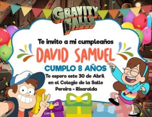 Invitaciones para una Fiesta de Gravity Fall