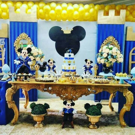 Mesa de dulces para Fiestas de Mickey Mouse príncipe