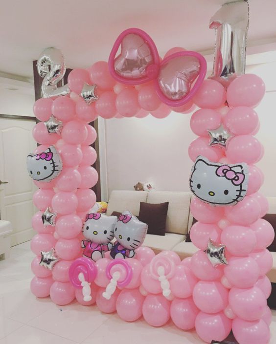Backdrops para fiesta de Hello Kitty