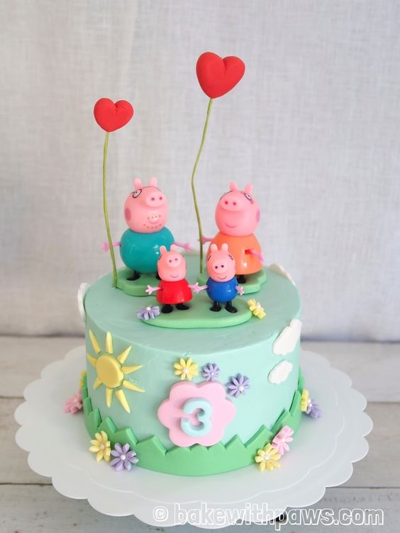 Pastel para cumpleaños de peppa pig