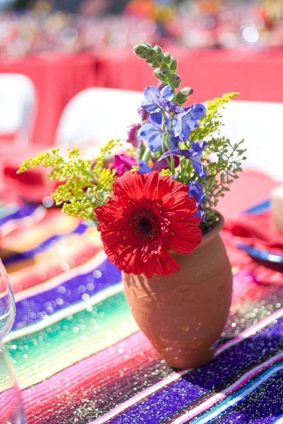 centros de mesa para un cumpleaños mexicano