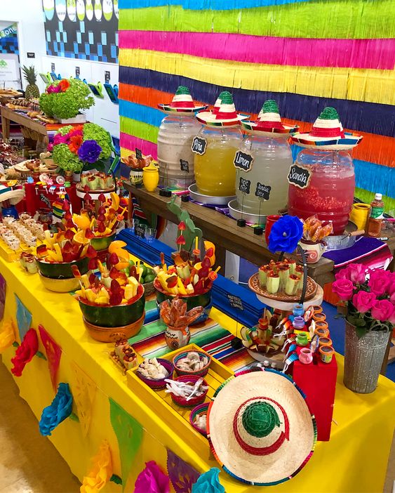 mesa de dulces para un cumpleaños mexicano