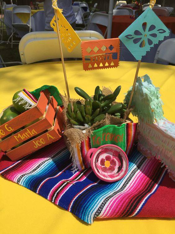 Centros de mesa para fiesta mexicana