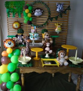 globos para decorar una fiesta de safari