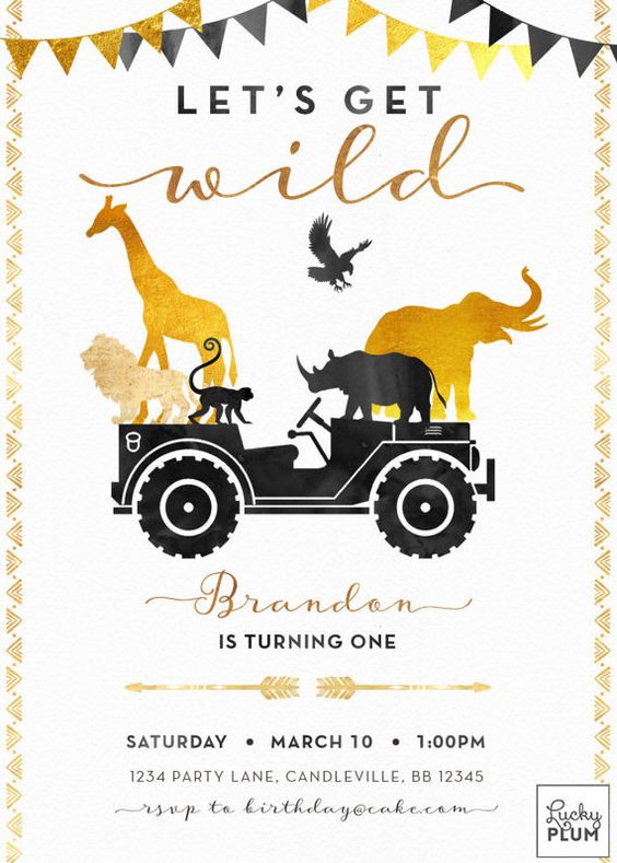 invitaciones para cumple de safari