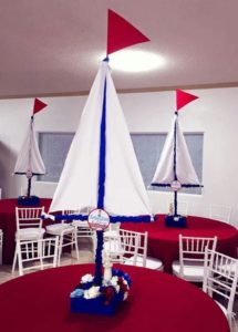 Centros de mesa para fiesta de marinero