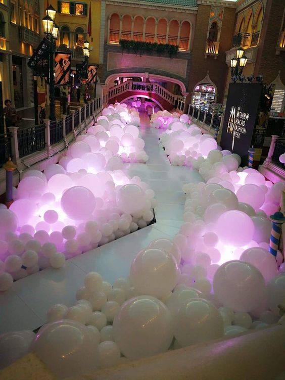 Decoracion con globos fiesta temática del mar 