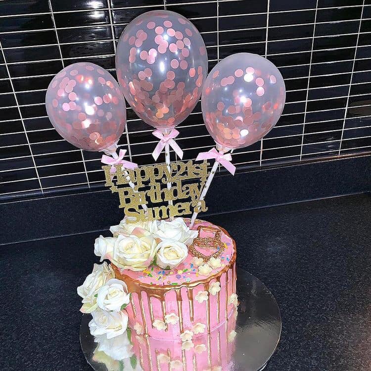 Decoracion de pasteles con globos 