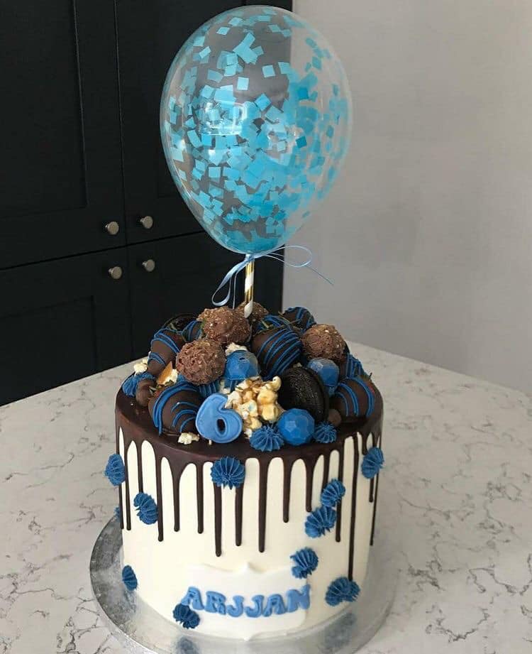 Decoracion de pasteles con globos 