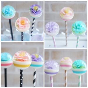 Diseños para decorar las flower jelly pops