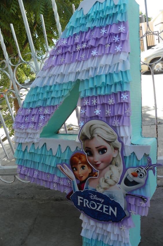 Piñata para fiesta infantil de frozen