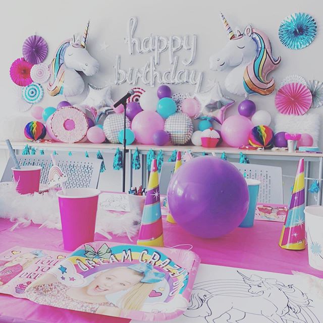 decoracion con globos para cumpleaños de jojo siwa