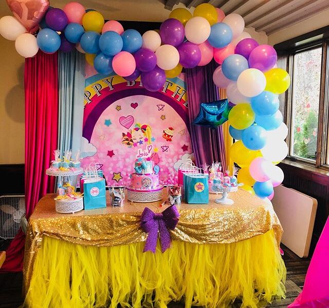 decoracion con globos para cumpleaños de jojo siwa