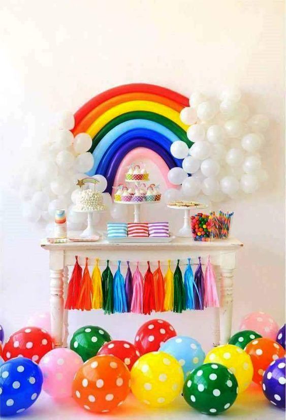 decoracion con globos para cumpleaños junior express