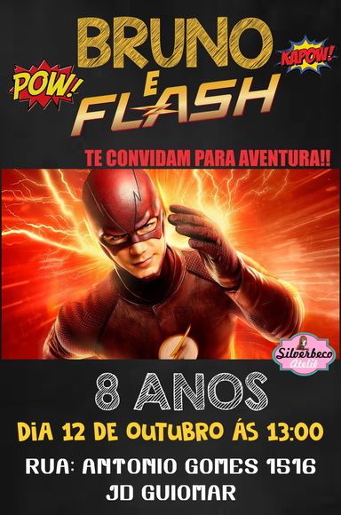 invitaciones para un cumpleaños de flash