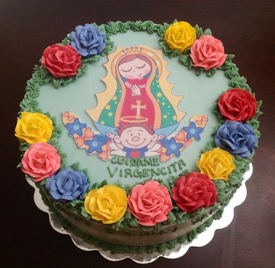 pastel para cumpleaños de la virgen de guadalupe