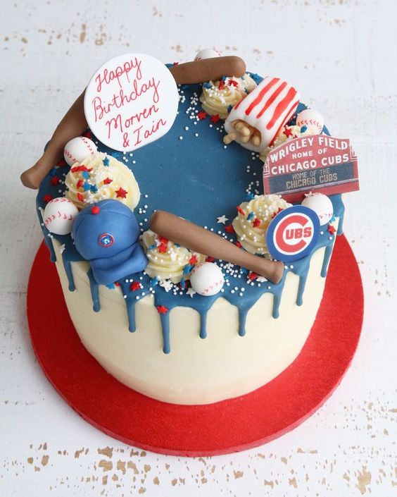 pastel para una fiesta de beisbol