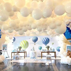 Decoración con globos para cumpleaños de Viajes