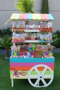 mesa de postres para fiesta infantil candy land