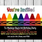 Invitaciones para fiesta de crayones