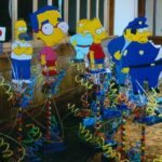 Centros de mesa para fiesta de los Simpson