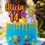 Diseños de pasteles para fiesta de los Simpson