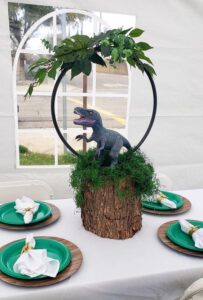 Centros de mesa para fiesta de Dinosaurios