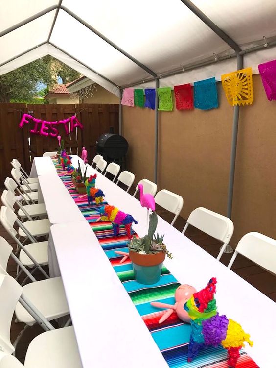 Ideas para montar las mesas en una fiesta mexicana