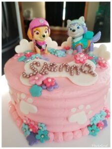 Diseños de pasteles para fiesta de paw patrol de niña
